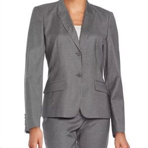 BOSS HUGO BOSS Jadena Jacket Blazer Stretch Wool Two Button Gray